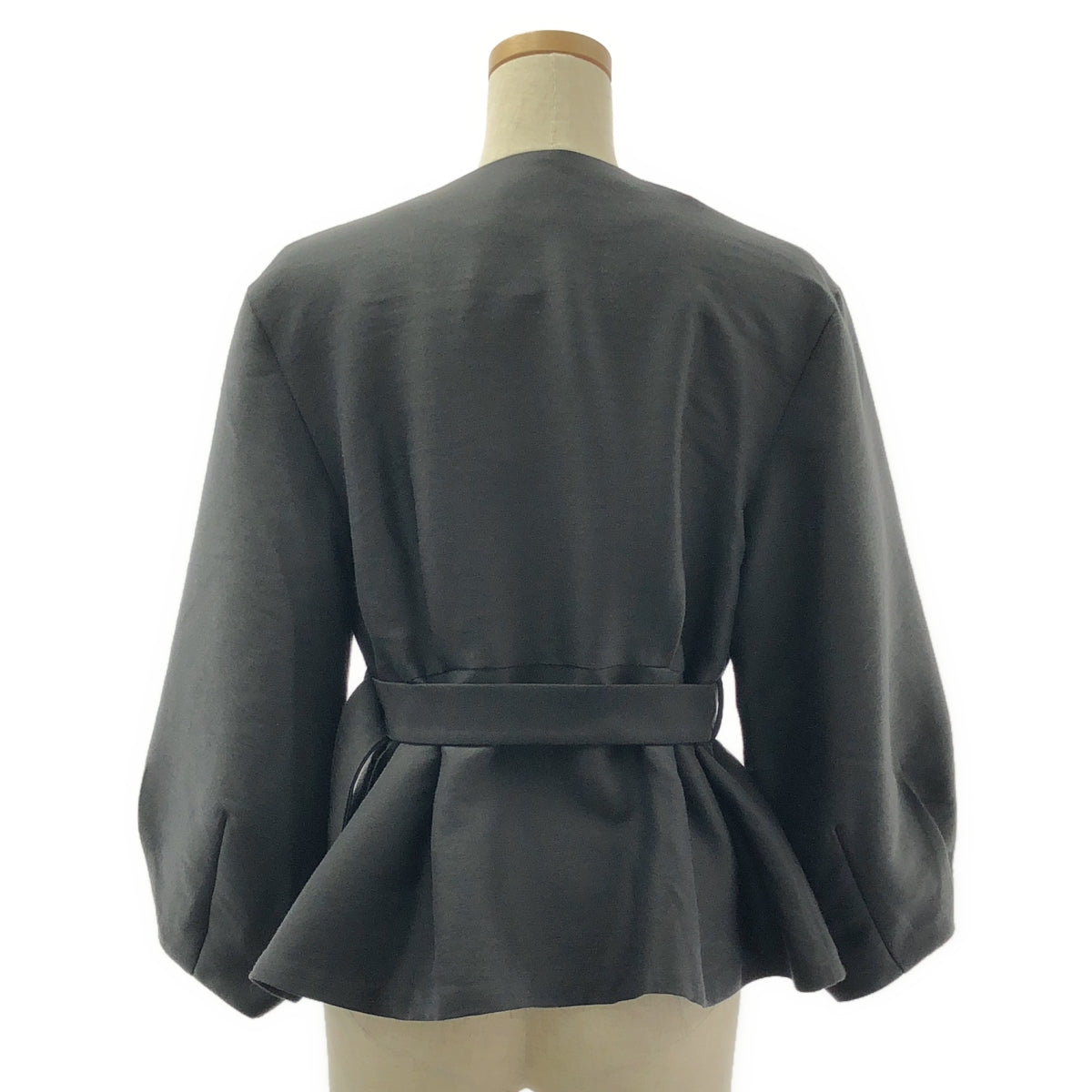 ebure / エブール | クリアダブルクロス ベルテッドペプラムブラウス シャツ | 36 | レディース