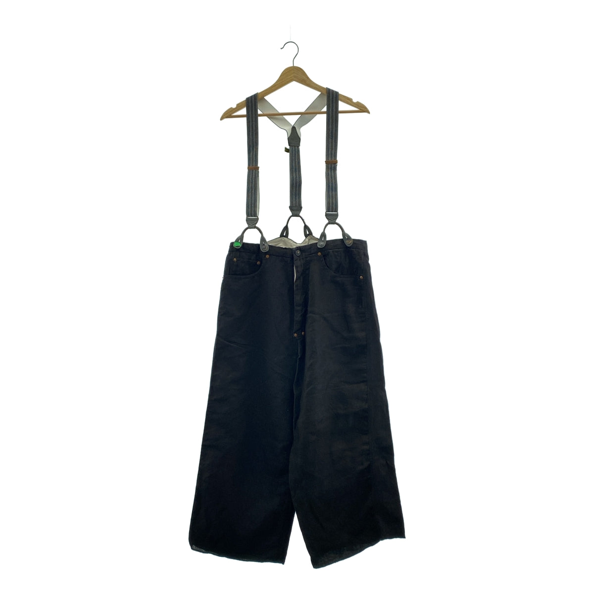 Paul Harnden / 폴 하덴 | suspender trousers / 린넨 트위드 멜빵 트라우저 팬츠 | S | 남성