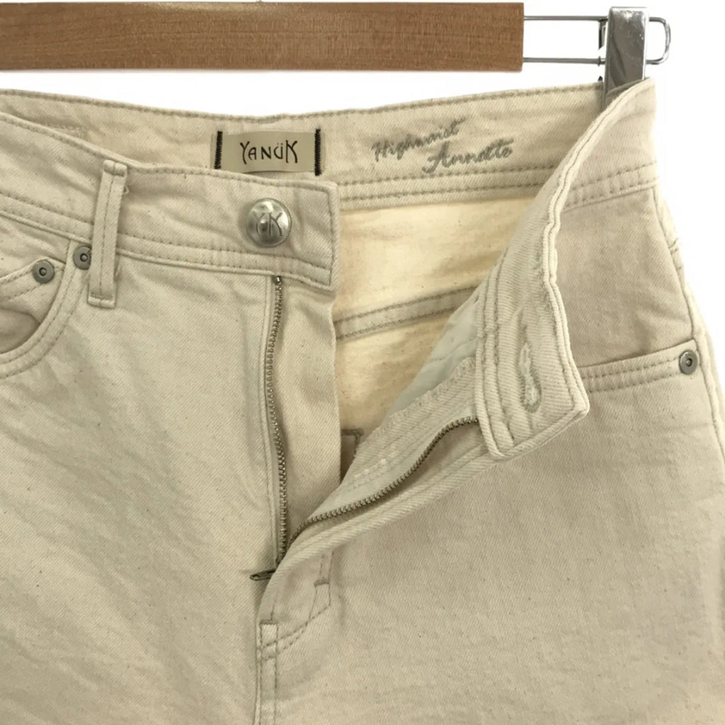 YANUK / ヤヌーク | ANNETTE ハイウエスト ストレートデニムパンツ | 26 | エクリュ | レディース