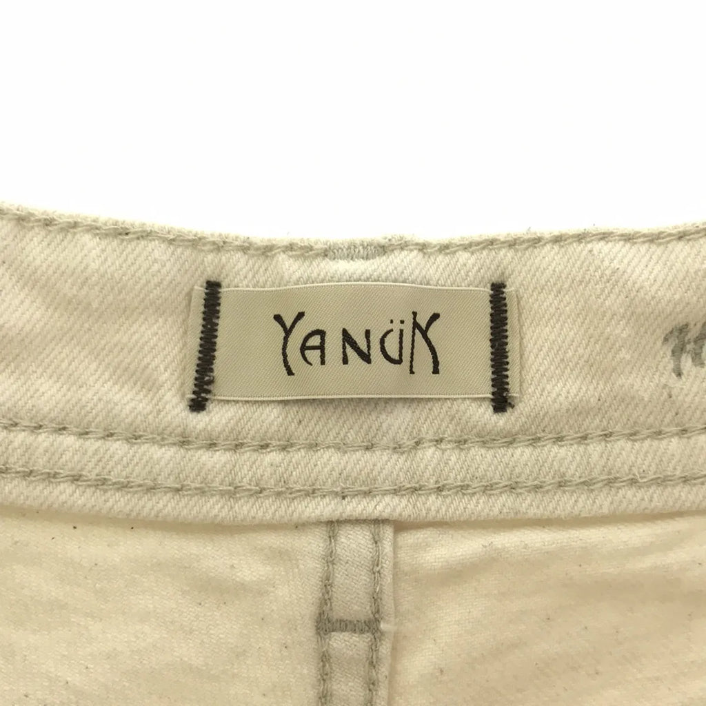 YANUK / ヤヌーク | ANNETTE ハイウエスト ストレートデニムパンツ | 26 | エクリュ | レディース