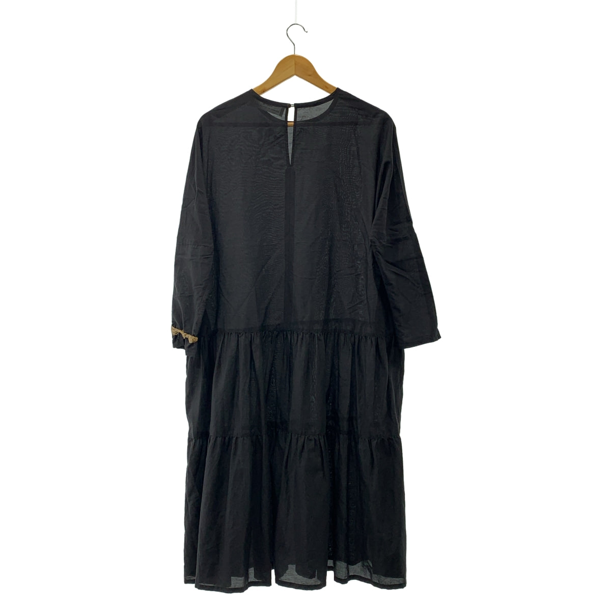 tabrik / タブリク | コットン シルク ティアードワンピース | ブラック | レディース