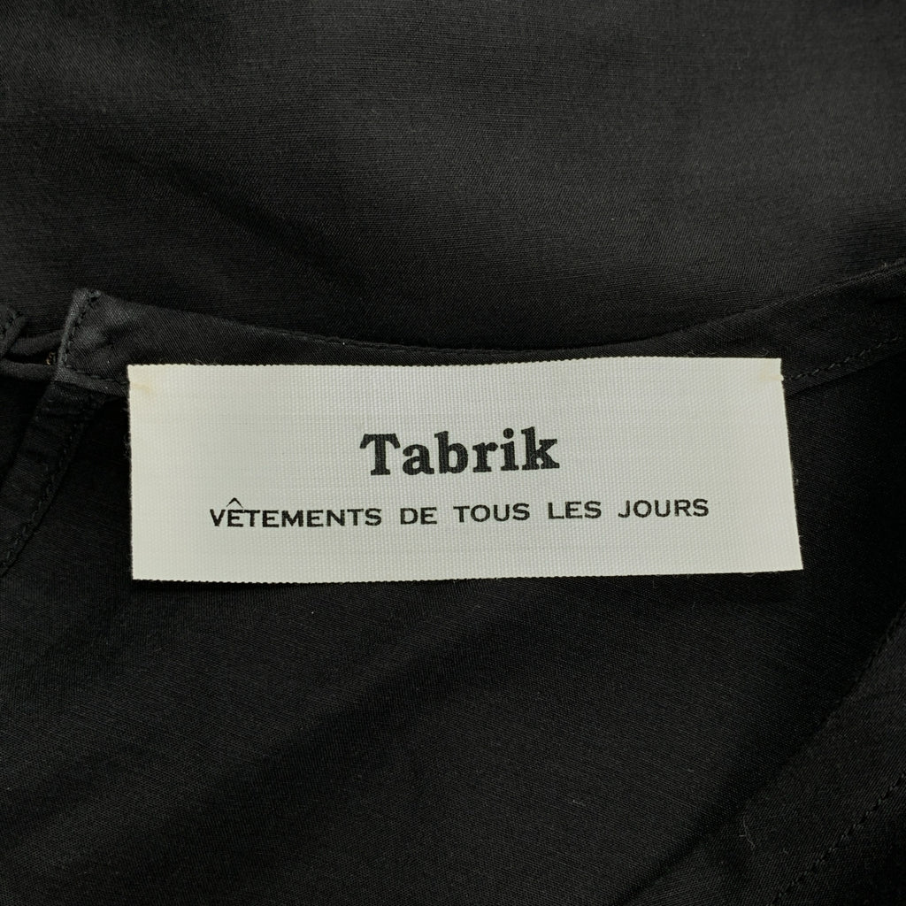 tabrik / タブリク | コットン シルク ティアードワンピース | ブラック | レディース