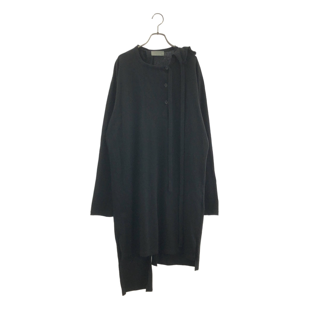 山本耀司 (YOHJI YAMAMOTO) 男裝 | 2025春夏系列 | 純棉不對稱長上衣 | 3碼 | 男士