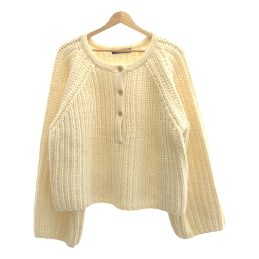 GALLARDAGALANTE | Henley neck knit | F | Ivory | Women's