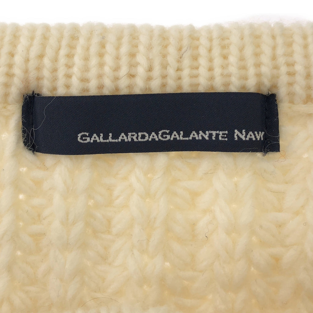 GALLARDAGALANTE / ガリャルダガランテ | ヘンリーネックニット | F | アイボリー | レディース