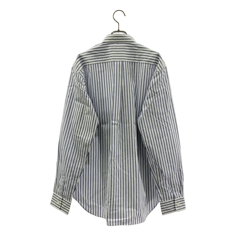 COMME des GARCONS HOMME DEUX / 꼼데가르송 옴므 듀 | 2025SS | 이소재 전환 스트라이프 패치워크 셔츠 | M | 남성