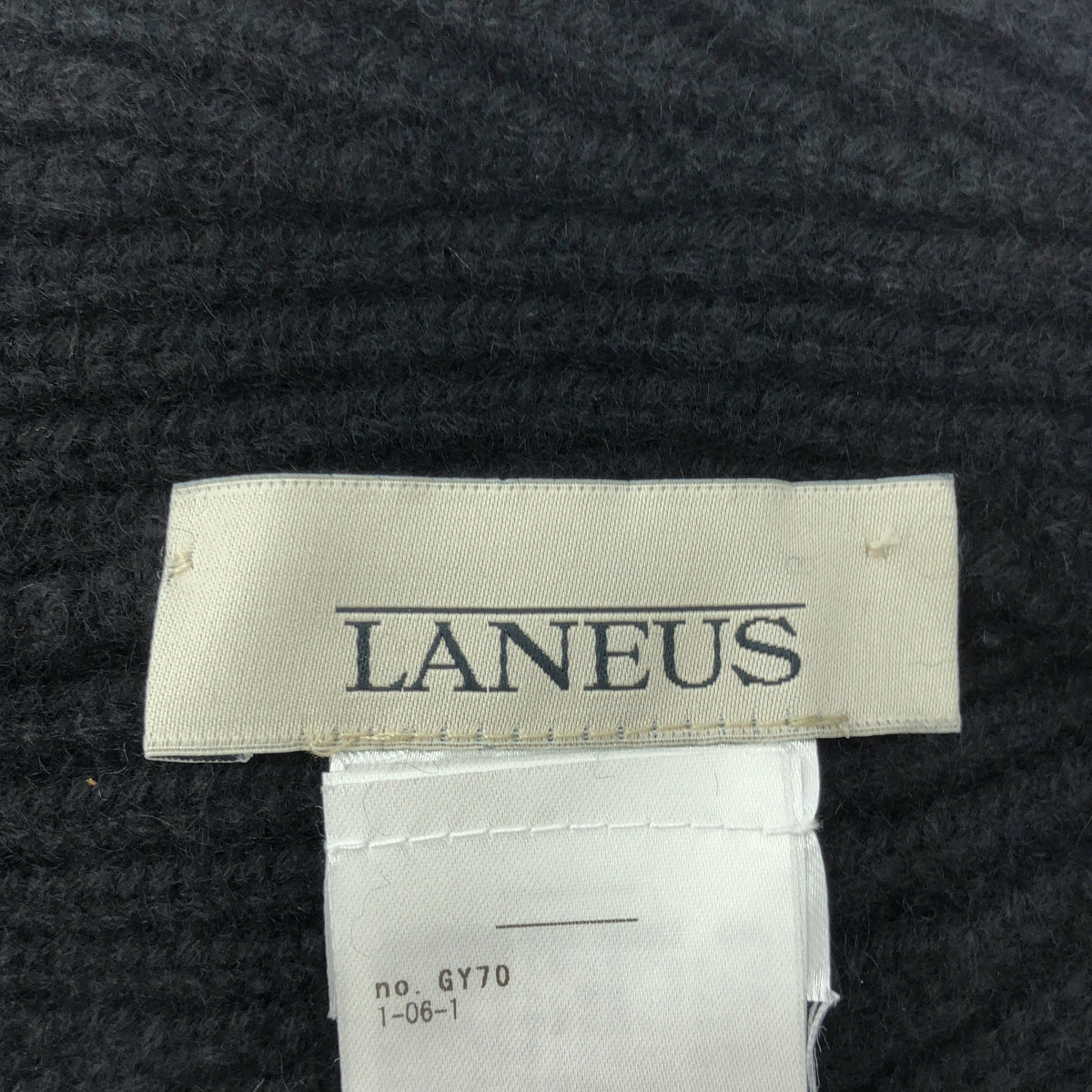 [狀況良好] L'Appartement | LANEUS | BEANIE 羊絨針織帽 | F | 黑色 | 女款