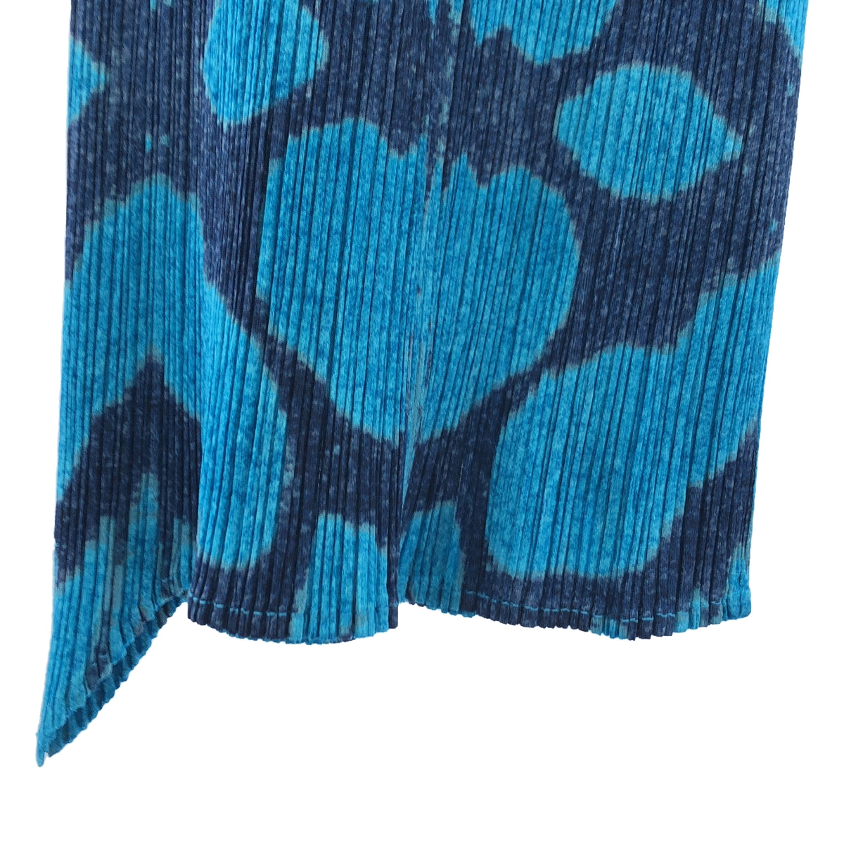 [狀況良好] PLEATS PLEASE ISSEY MIYAKE |伊卡特部落褶襉褲 | 2 |藍 |女性的