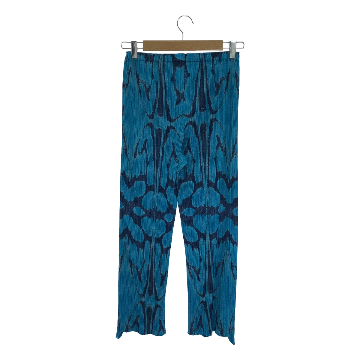 【美品】  PLEATS PLEASE ISSEY MIYAKE / プリーツプリーズイッセイミヤケ | Ikat Tribal Pleats Pants プリーツ パンツ | 2 | ブルー | レディース