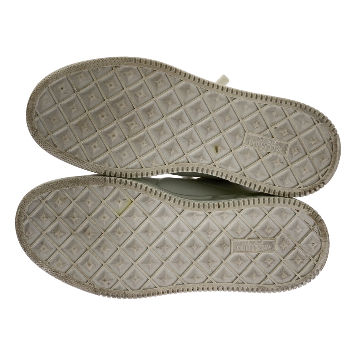 [狀況極佳] VALENTINO GARAVANI | 皮革鉚釘運動鞋 | 尺寸 38 | 白色 | 女款