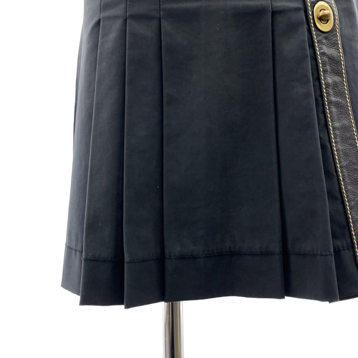 miu miu / 뮤뮤 | 턴록 랩 주름 치마 | 38 | 여성