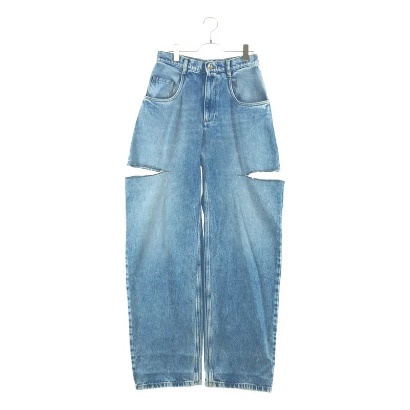 【美品】  Maison Margiela / メゾンマルジェラ | 2024AW | PANTS 5 POCKETS スラッシュ ディティール デニム パンツ | 42 | インディゴ | メンズ