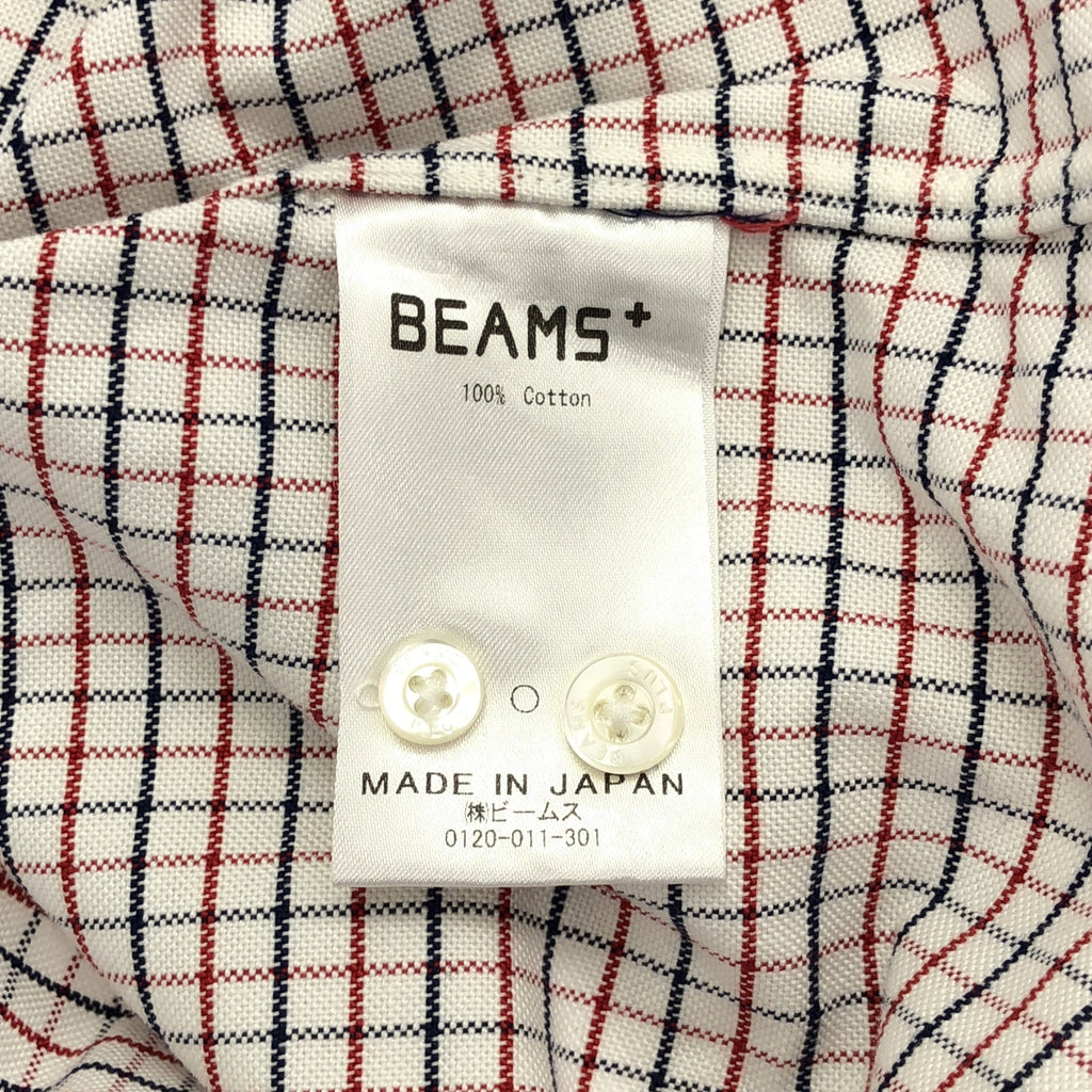 BEAMS PLUS / 빔 스플러스 | 타타 솔 체크 버튼 다운 셔츠 | M | 남성