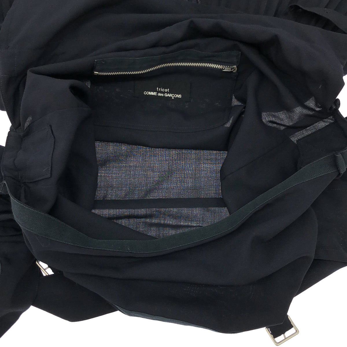 COMME des GARÇONS | 經編布料褶襉翻蓋單肩包 |