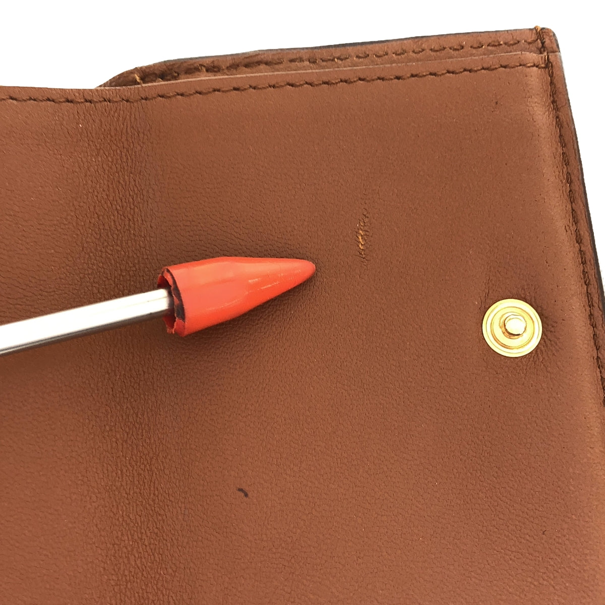 FENDI / フェンディ | MICRO TRI-FOLD WALLET / レザー コンパクトウォレット 財布 | ブラウン | レディース