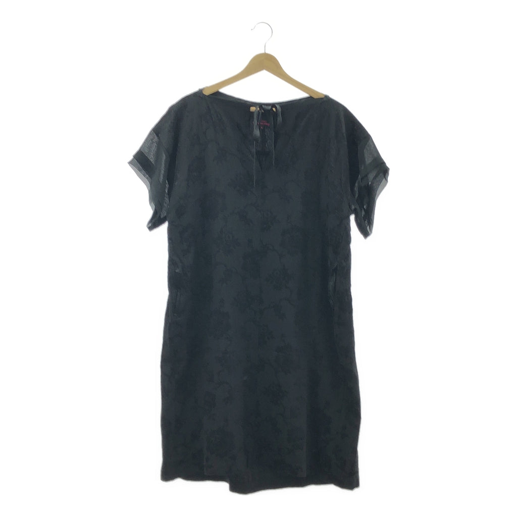 tricot COMME des GARÇONS | 2012 春夏 | 人造絲提花後背褶飾蝴蝶結洋裝 | S 碼 | 女款