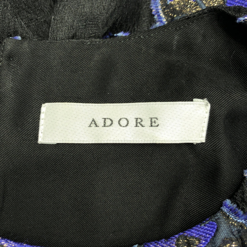 ADORE / アドーア | フラワージャガード ノースリーブ ワンピース | 38 | レディース