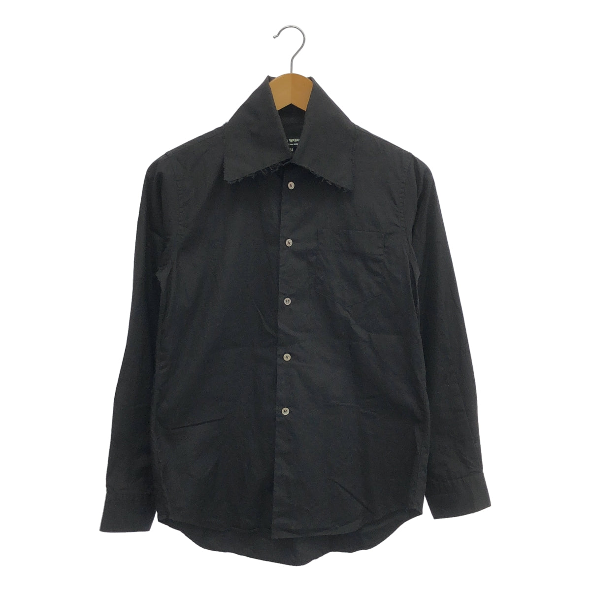 JUNYA WATANABE COMME des GARCONS / ジュンヤワタナベ | 2003AW | コットン 裁断 カットオフ シャツ | M | ブラック | レディース
