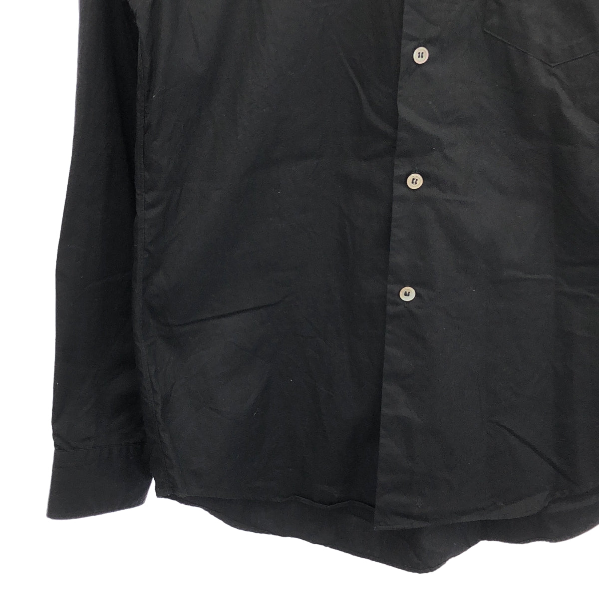 JUNYA WATANABE COMME des GARCONS / ジュンヤワタナベ | 2003AW | コットン 裁断 カットオフ シャツ | M | ブラック | レディース