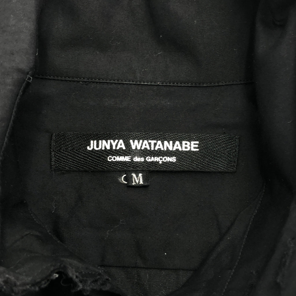 JUNYA WATANABE COMME des GARCONS / 준야와타나베 | 2003AW | 코튼 재단 컷오프 셔츠 | M | 블랙 | 여성