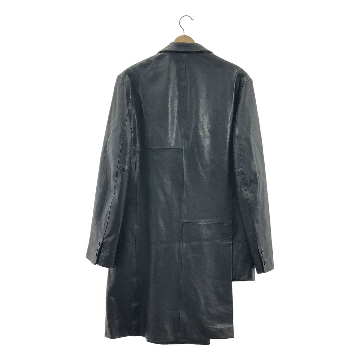 Ground Y | 2024 秋冬 | 小羊皮不對稱外套 | 3 碼 | 黑色 | 男款