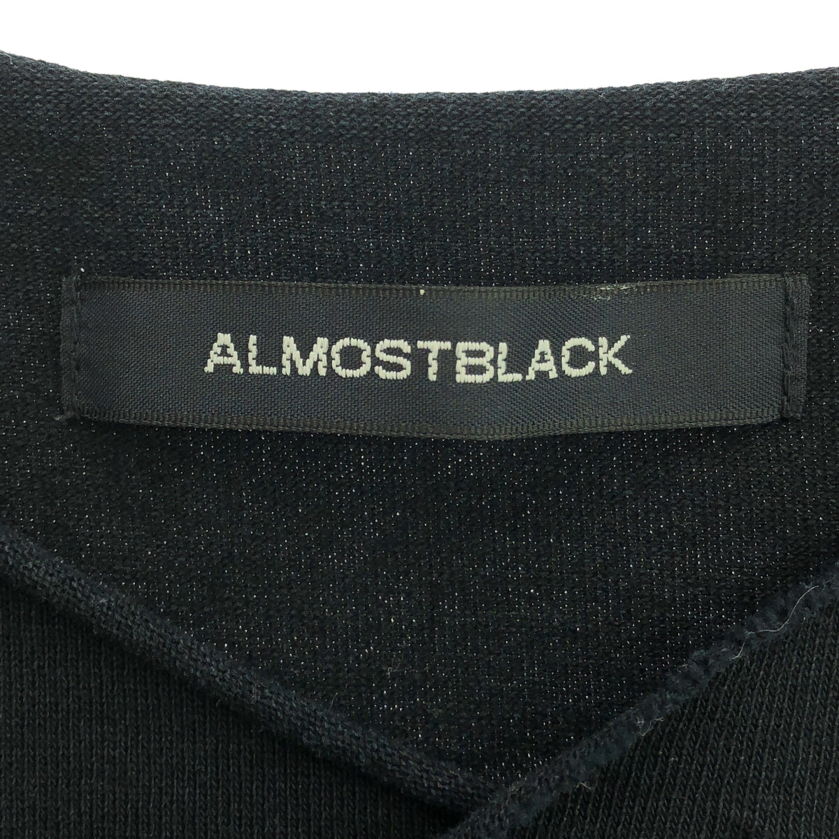 ALMOSTBLACK | 2020SS | Patch Slit Over T-shirt Cut and Sewn | 2 | Black | Men's