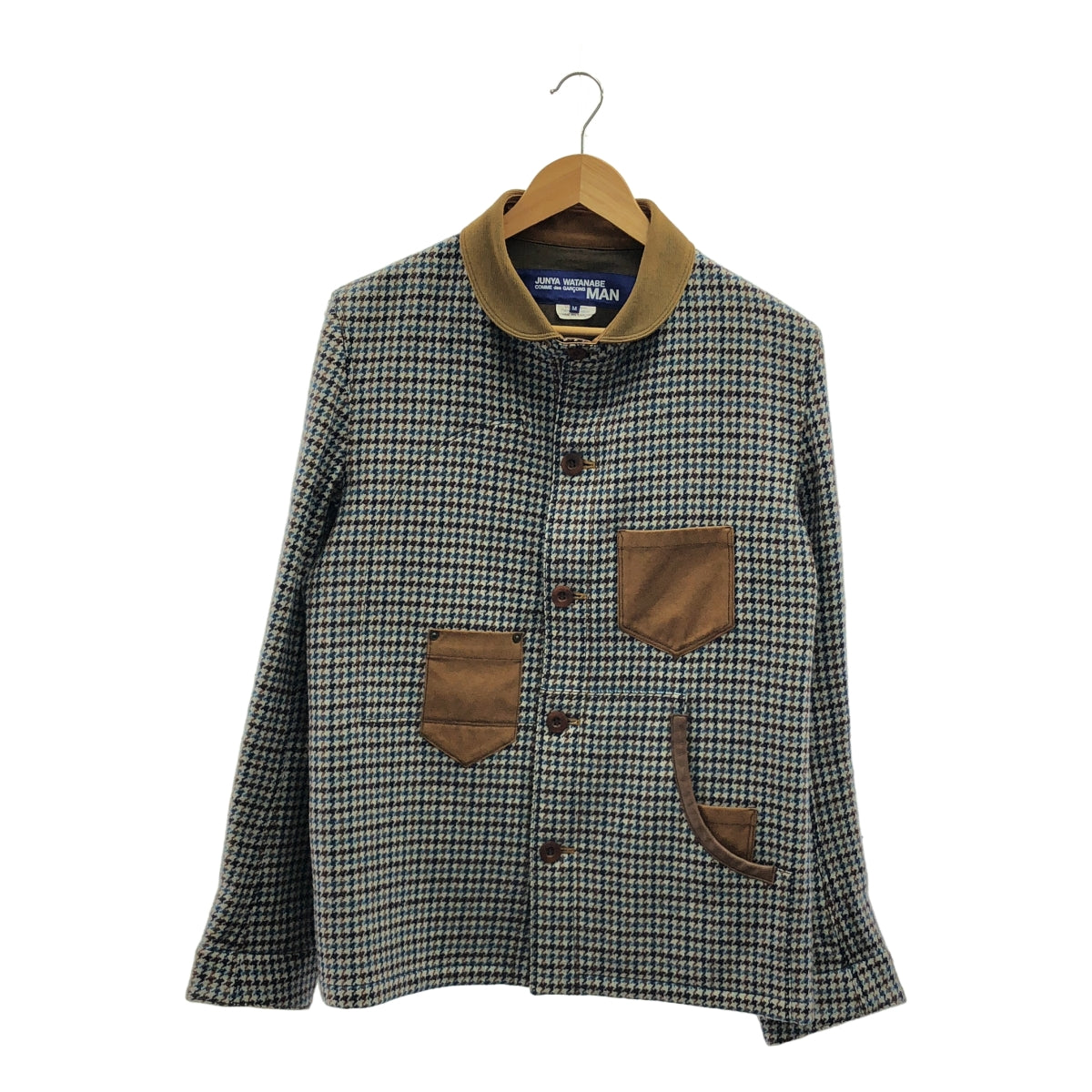 JUNYAWATANABE COMMEdesGARCONS MAN / 준야와타나베만 | 2012AW | 울 트위드 팔꿈치 패치 재킷 | M | 멀티 컬러 | 남성