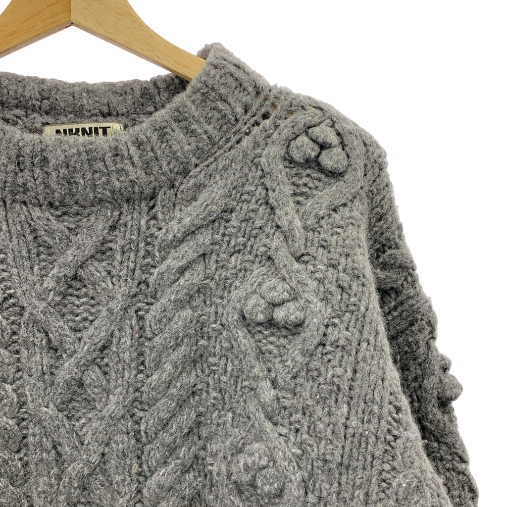 NKNIT | 2024AW | 泡泡麻花手工針織套頭衫 | 2 號 | 女款