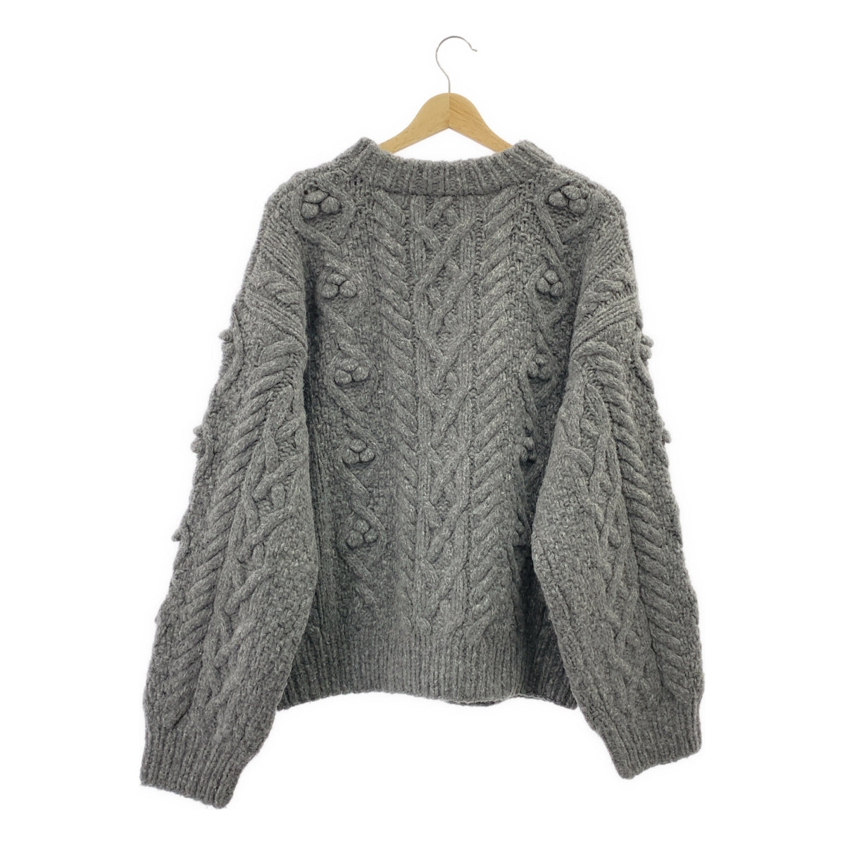 NKNIT | 2024AW | 泡泡麻花手工針織套頭衫 | 2 號 | 女款