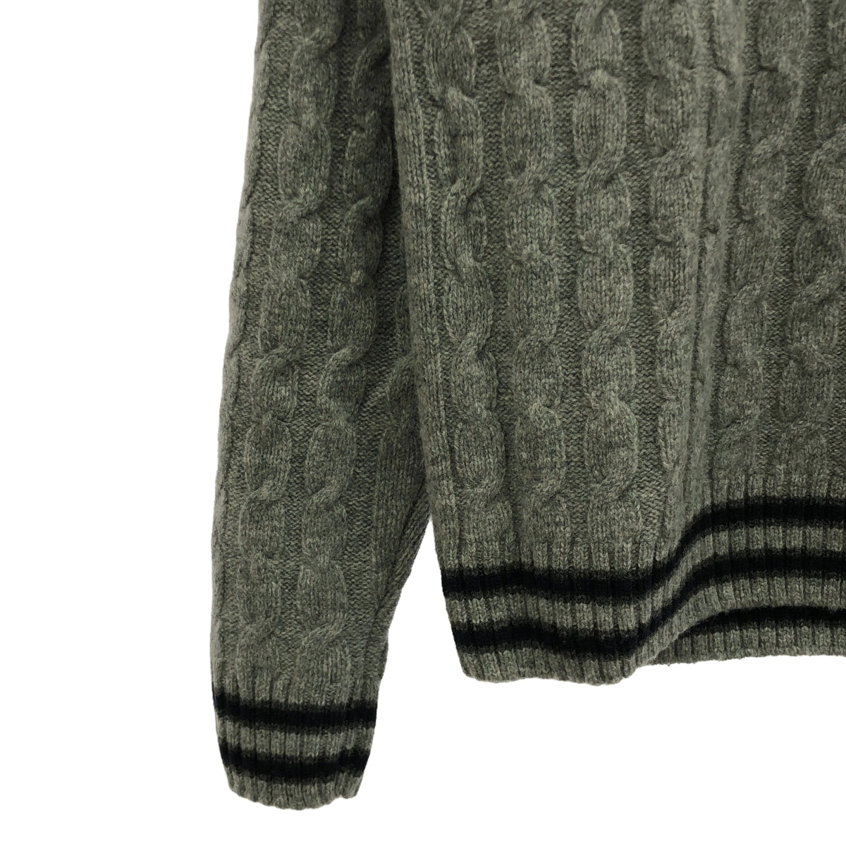 ZANONE | Wool pullover cable knit | 44 | Grey | Men's