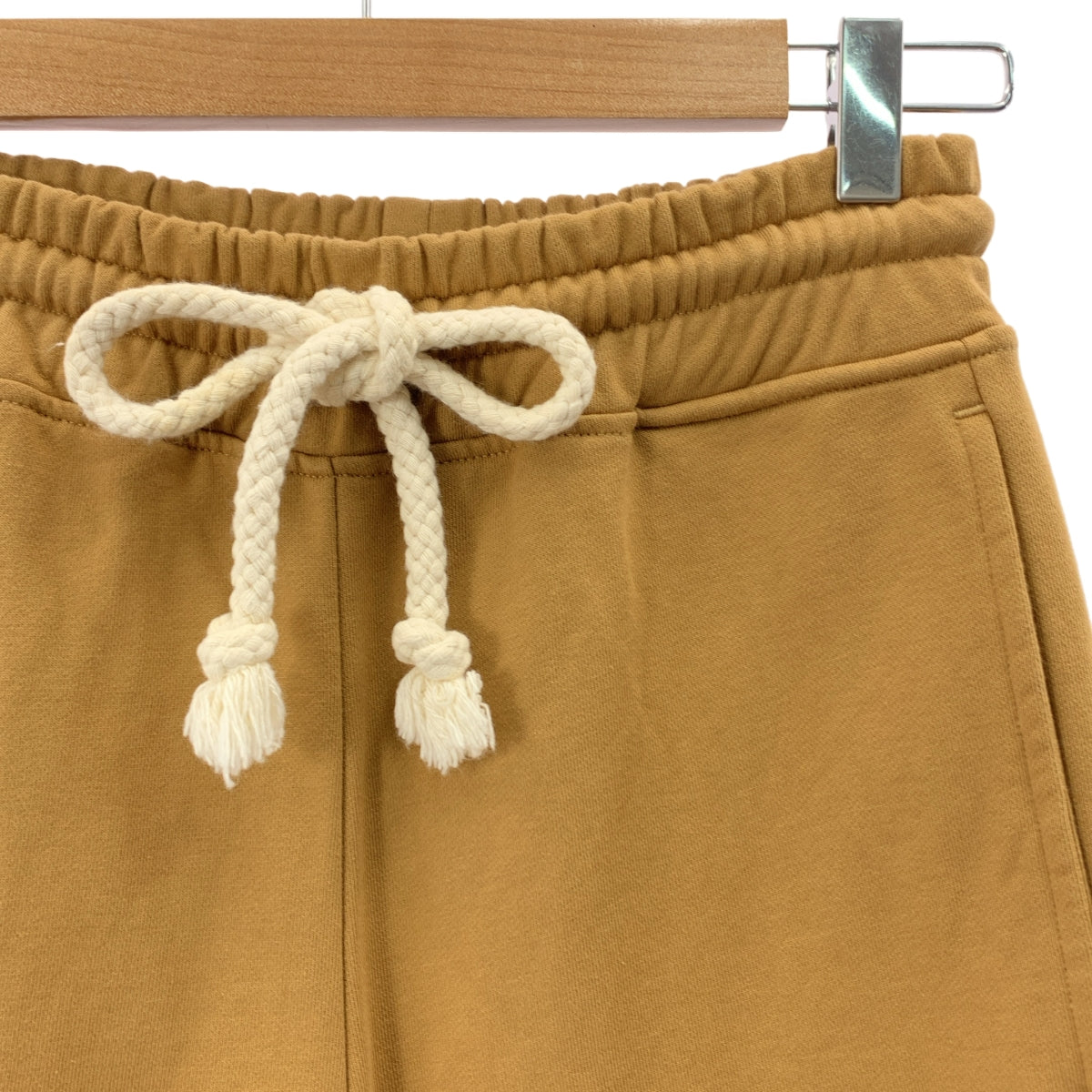 JW Anderson / 제이 더블 앤더슨 | 코튼 백 스티치 로고 사이드 로프 스웨트 팬츠 | XS | 브라운 | 여성