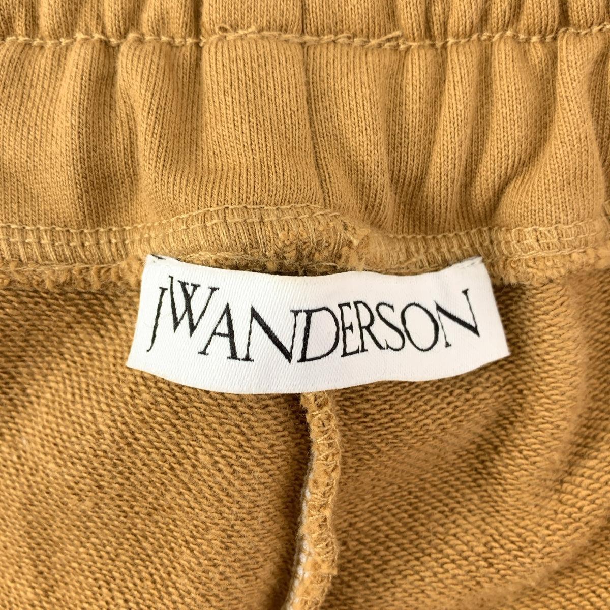 JW Anderson / 제이 더블 앤더슨 | 코튼 백 스티치 로고 사이드 로프 스웨트 팬츠 | XS | 브라운 | 여성