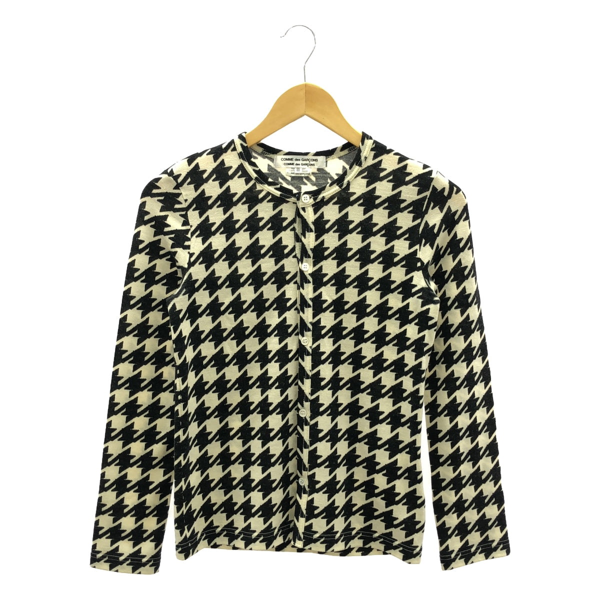 COMME des GARCONS COMME des GARCONS / Comme des | 2008AW | Houndstooth pattern cardigan | SS | Black/Ivory | Women's