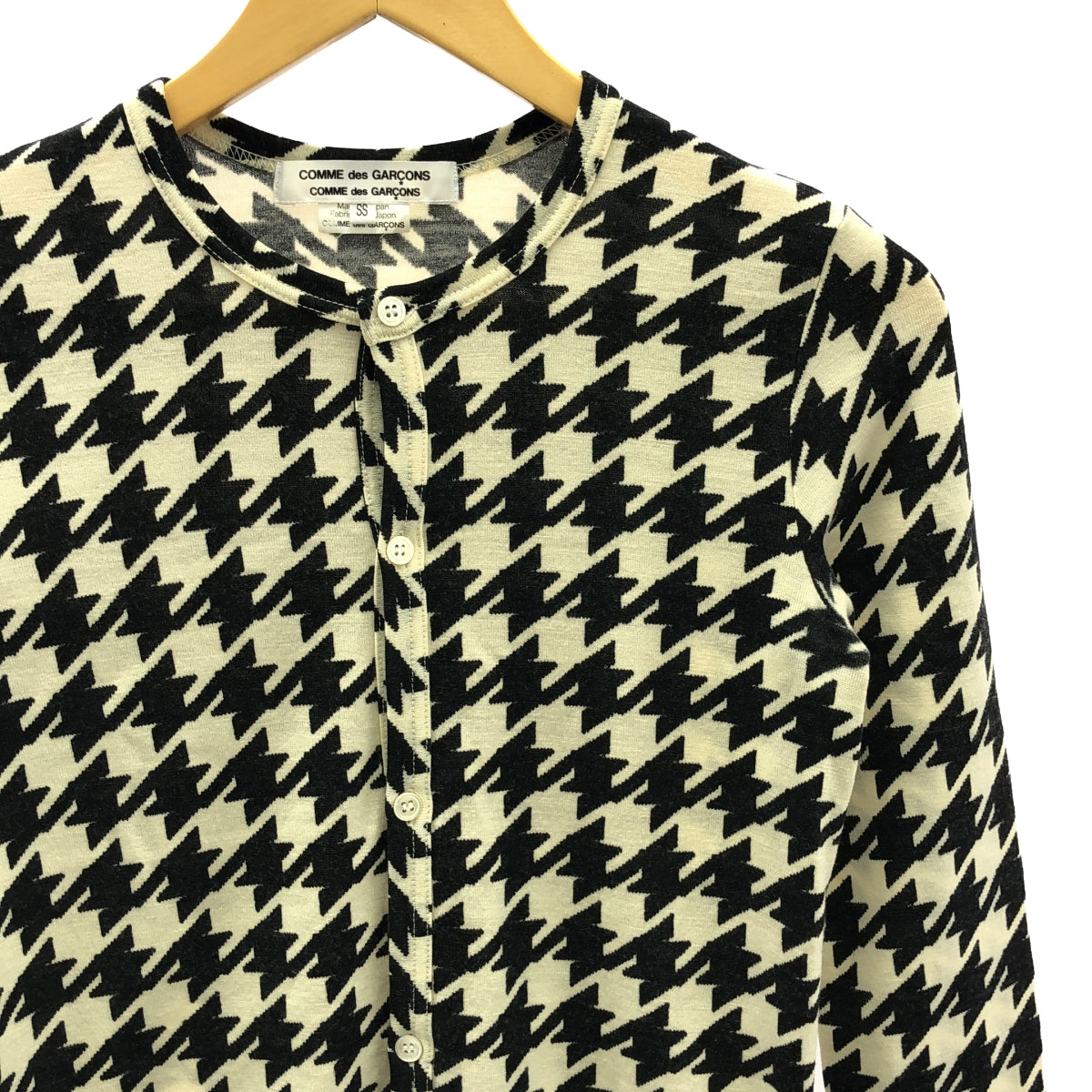 COMME des GARCONS COMME des GARCONS / Comme des | 2008AW | Houndstooth pattern cardigan | SS | Black/Ivory | Women's