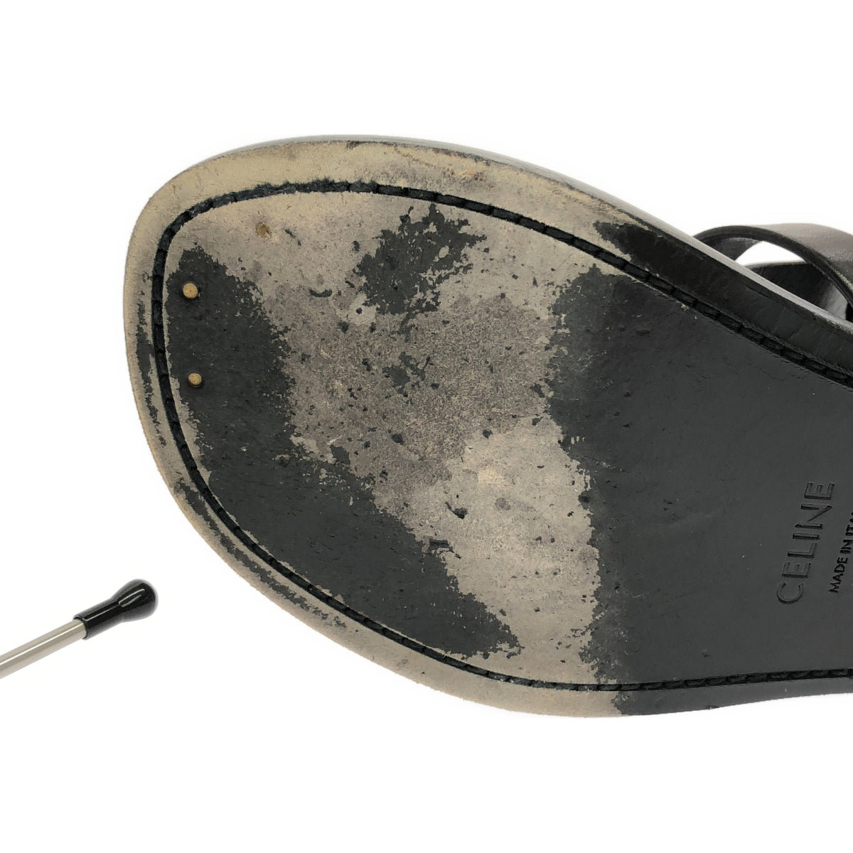 CELINE / 셀린느 | 발목 스트랩 플랫 샌들 | 36 | 블랙 | 여성