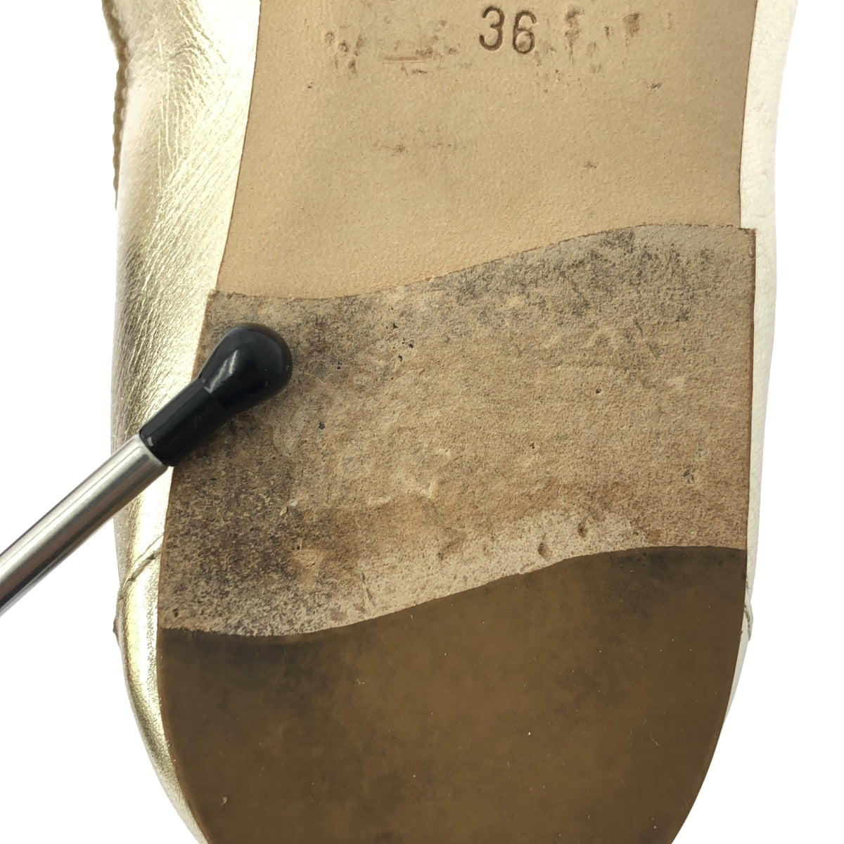 TOD'S / トッズ | ダブルT フラット モカシン シューズ | 36 | ゴールド | レディース