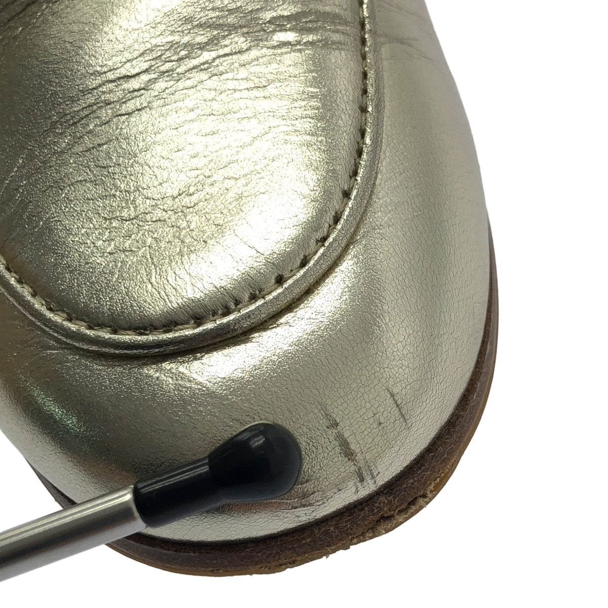 TOD'S / トッズ | ダブルT フラット モカシン シューズ | 36 | ゴールド | レディース