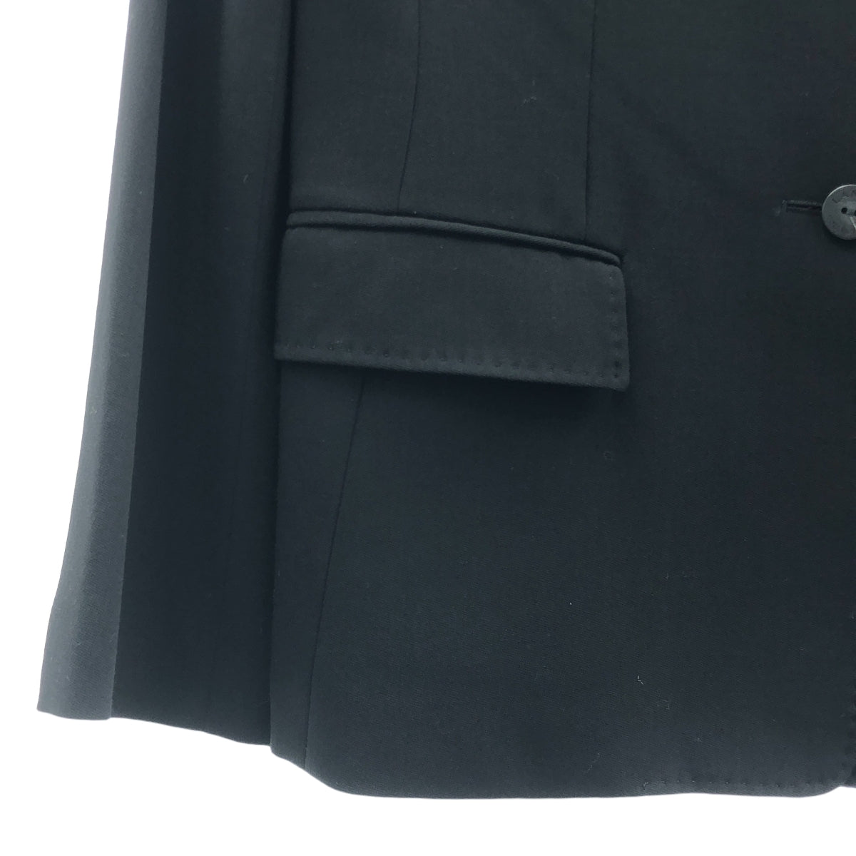 LANVIN COLLECTION / 람방 컬렉션 | 설정 로고 버튼 2B 테일러드 재킷 / 백 슬릿 스커트 / 총 안감 | 38 | 블랙 | 여성