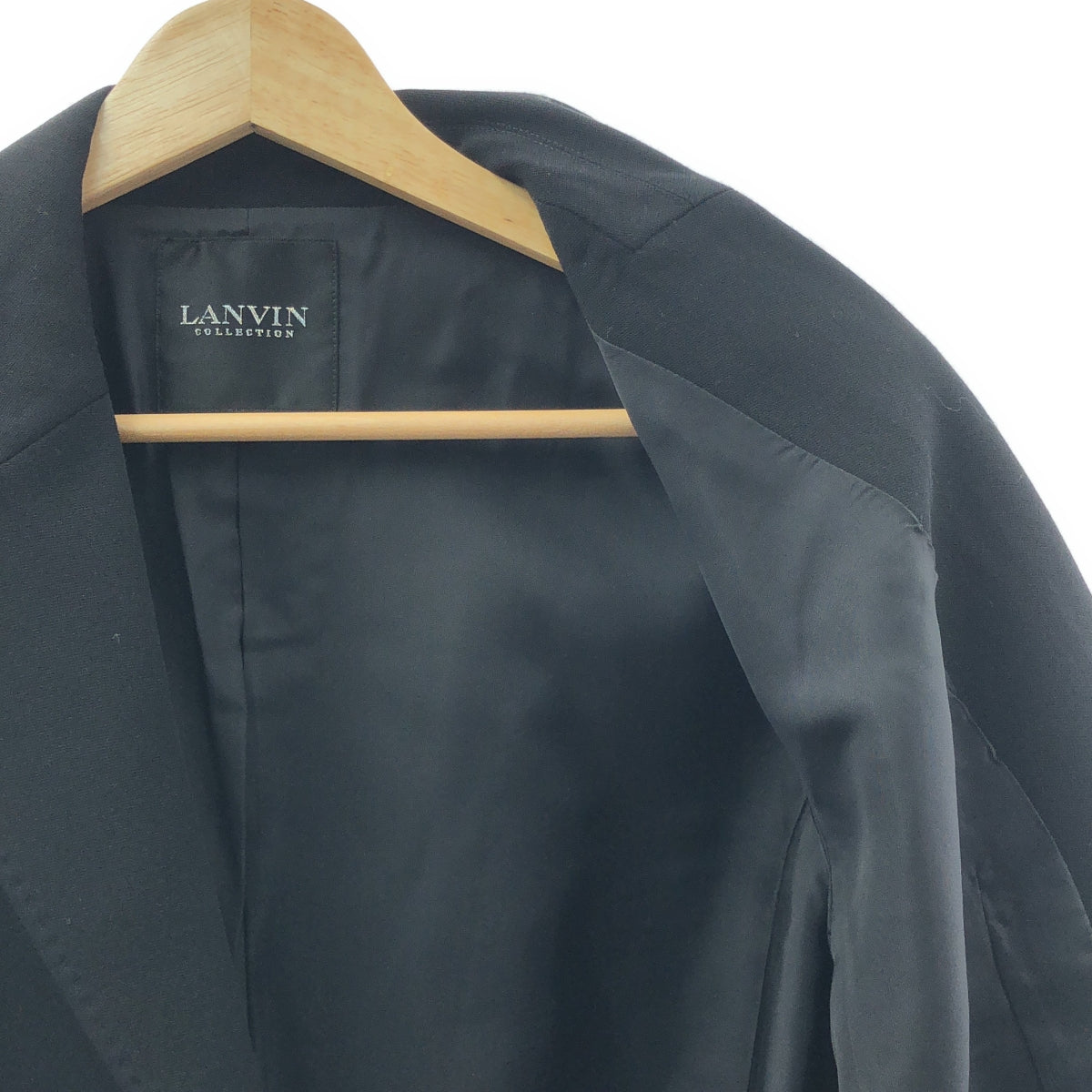 LANVIN COLLECTION / 람방 컬렉션 | 설정 로고 버튼 2B 테일러드 재킷 / 백 슬릿 스커트 / 총 안감 | 38 | 블랙 | 여성