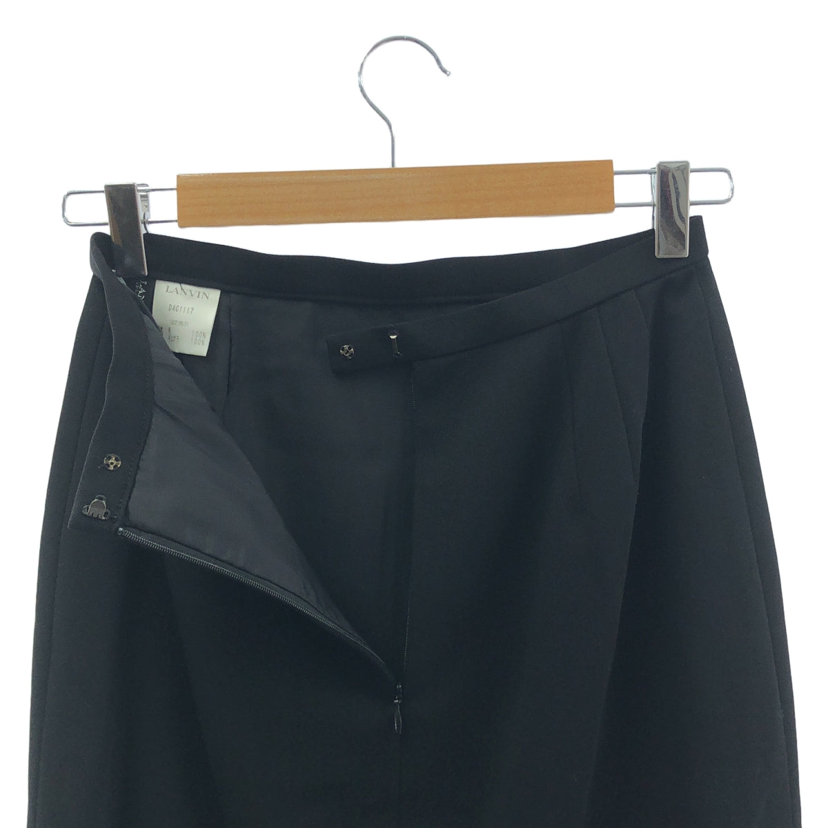 LANVIN COLLECTION / 람방 컬렉션 | 설정 로고 버튼 2B 테일러드 재킷 / 백 슬릿 스커트 / 총 안감 | 38 | 블랙 | 여성