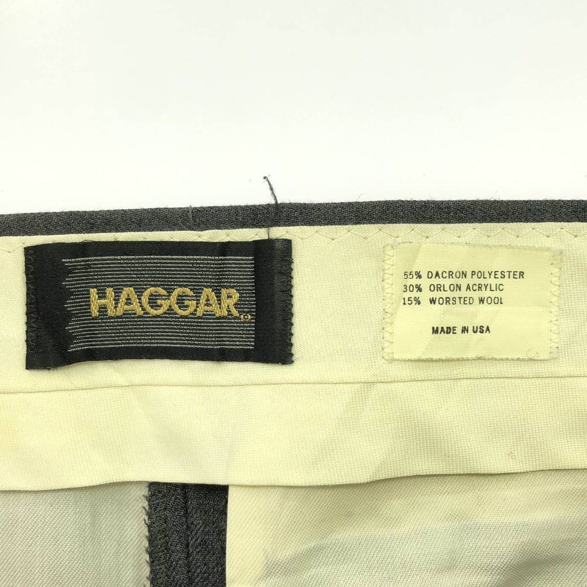 VINTAGE / ヴィンテージ古着 | 推定1990s～ HAGGAR USA製 2タック スラックスパンツ | M | グレー | レディース