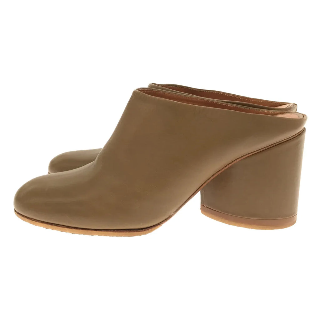 【美品】  Clergerie Paris / クレジュリー | チャンキーヒール レザー サンダル | 36 | カーキ | レディース