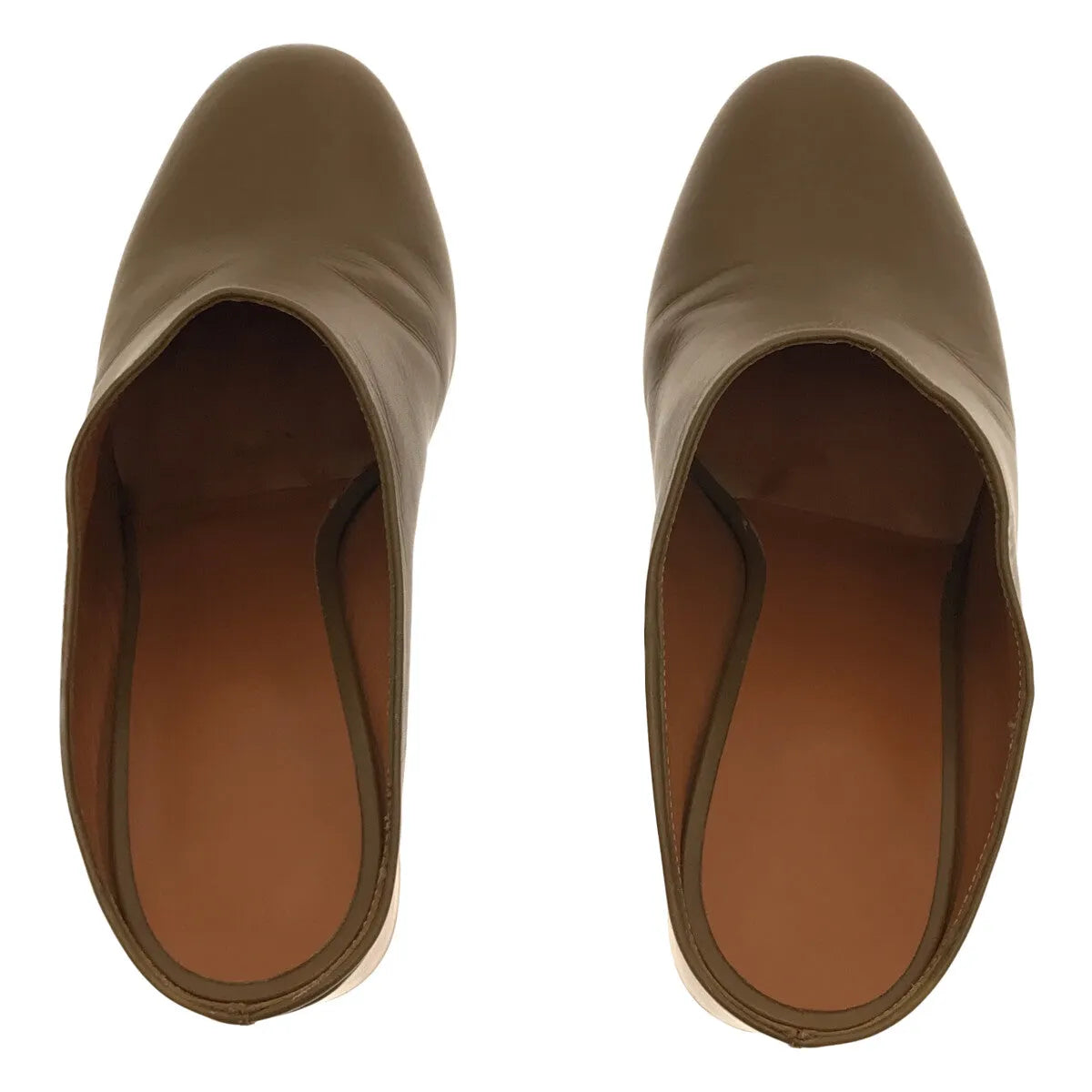 【美品】  Clergerie Paris / クレジュリー | チャンキーヒール レザー サンダル | 36 | カーキ | レディース