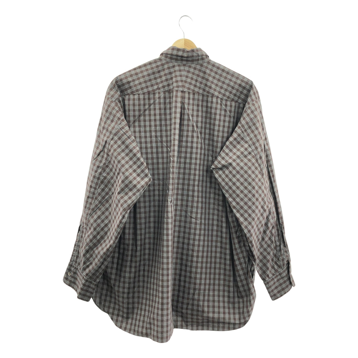 MARKAWARE / マーカウェア | COMFORT FIT SHIRT コンフォート フィット チェックシャツ | 2 | ブラウン / グレー | メンズ