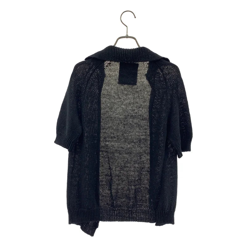 Y's / ワイズヨウジヤマモト | 襟付き ボタンレス 半袖ニットカーディガン | 2 | レディース