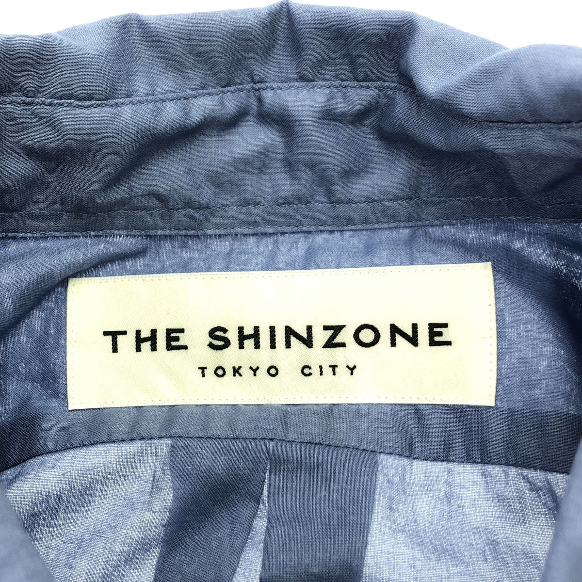 Shinzone / シンゾーン | SHEER DADDY SHIRT / シアーダディシャツ ブラウス | RS | ブルー系 | レディース