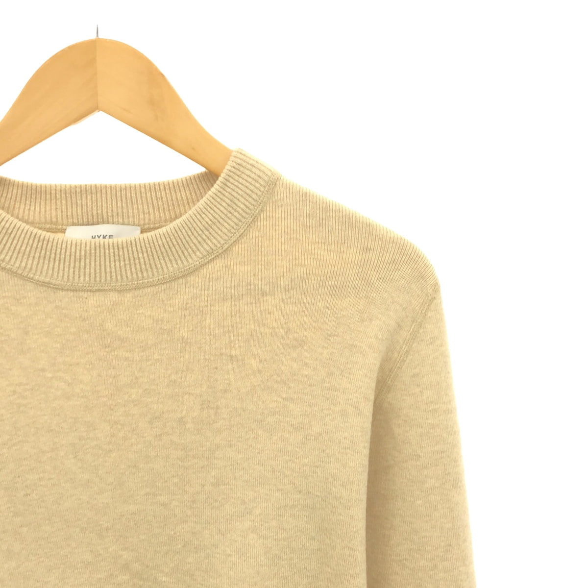 HYKE | Cashmere blend crew neck knit | 1 | Beige | Women's