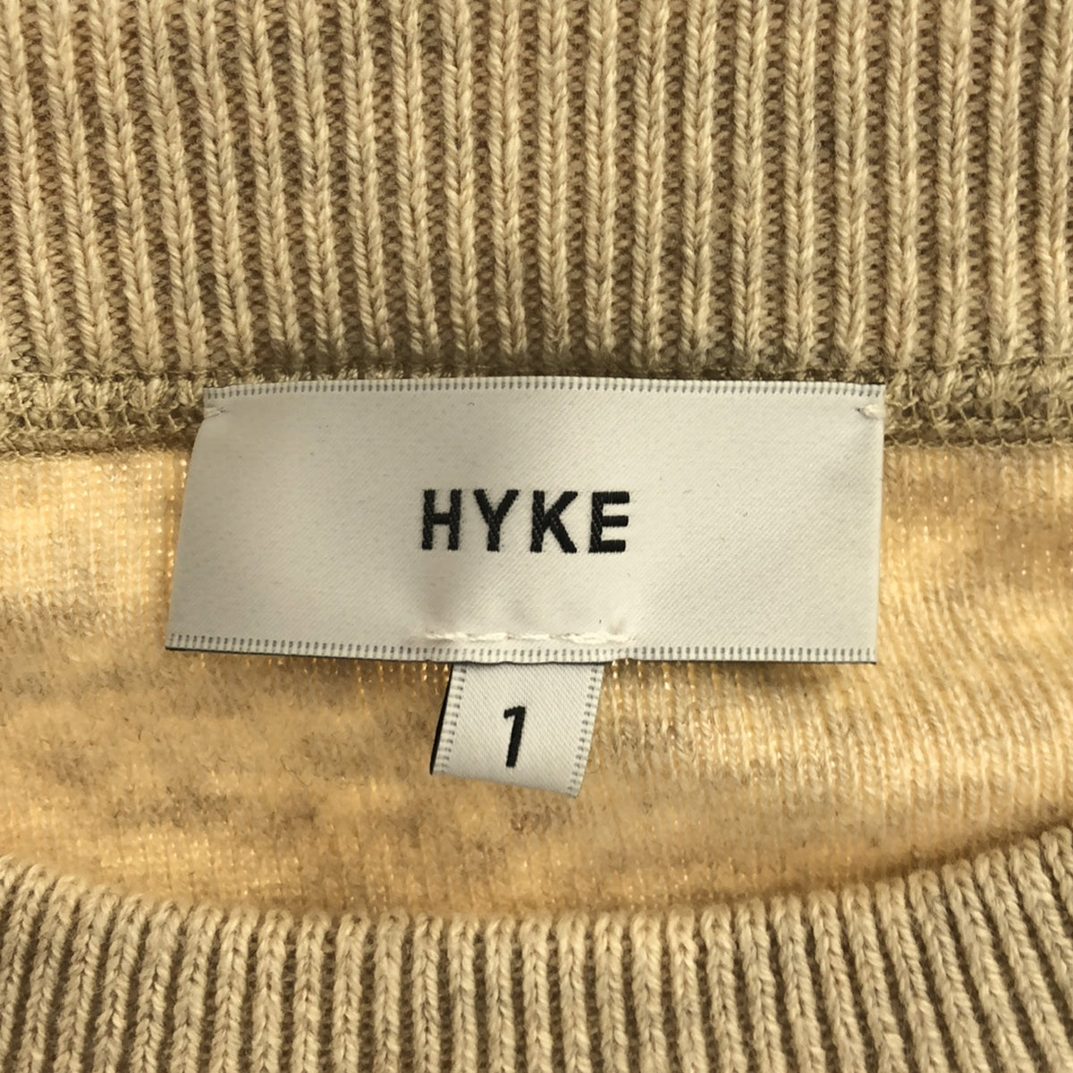 HYKE | Cashmere blend crew neck knit | 1 | Beige | Women's