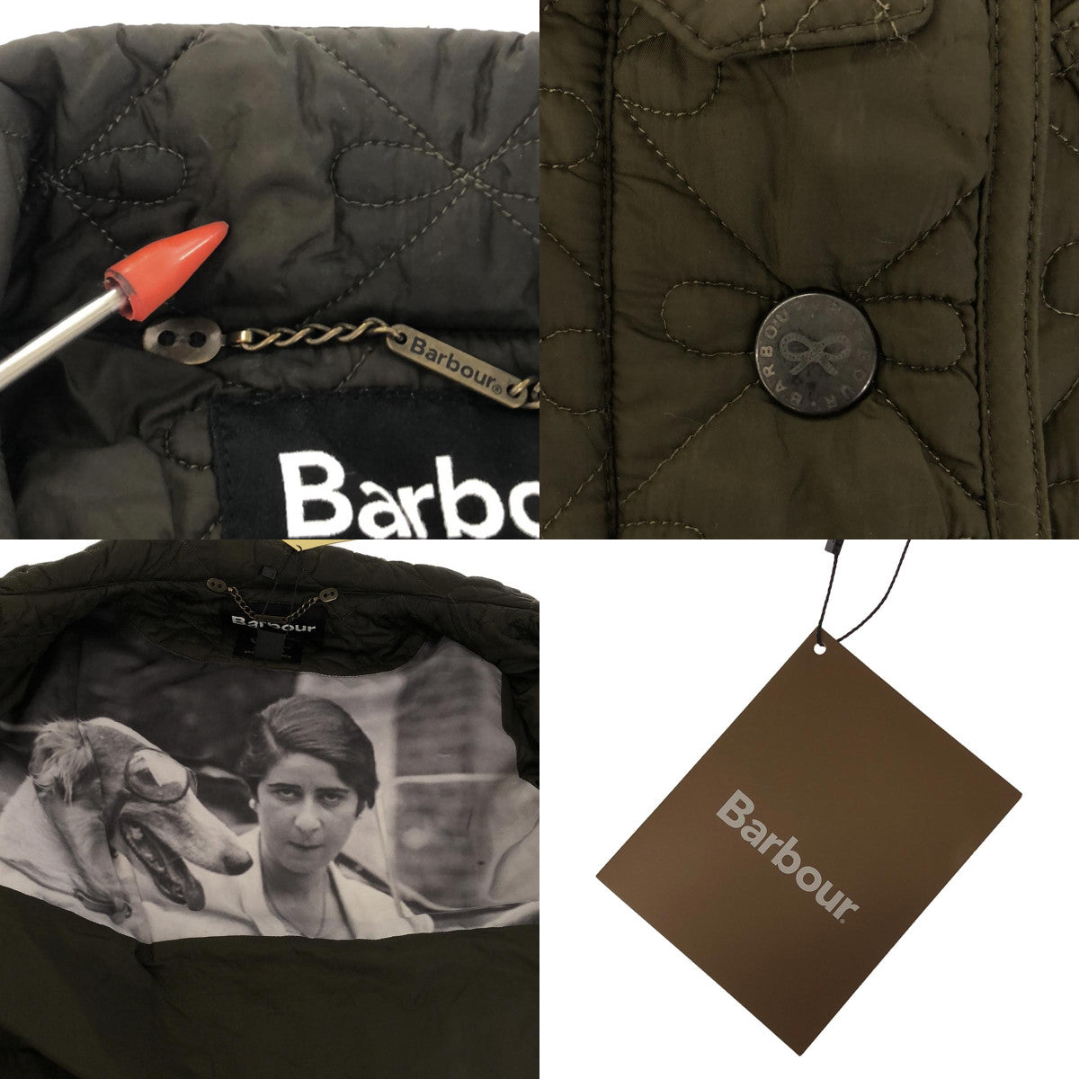 Barbour / バブアー | × ANYA HINDMARCH アニヤハインドマーチ別注 リボン柄 キルティング ロングコート | UK – KLD