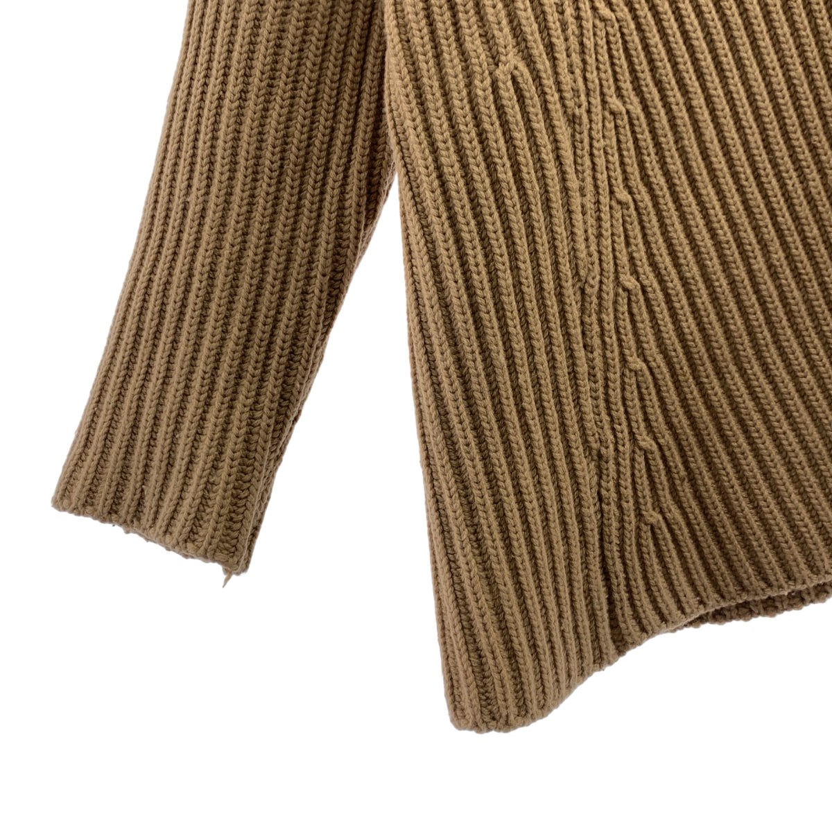 JIL SANDER | 羊毛羊絨不對稱羅紋針織衫 | 38碼 | 棕色 | 女款